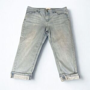 J.Jill Jeans Women 14P Cropped Mid Rise Light Wash Stretch Denim Authentic Fit